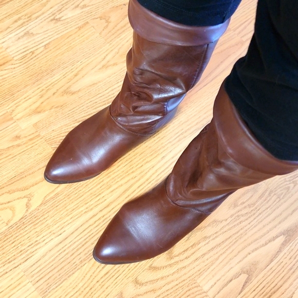 Vintage Mister Shoes Brown Leather boots Size 8.5 - Picture 4 of 7